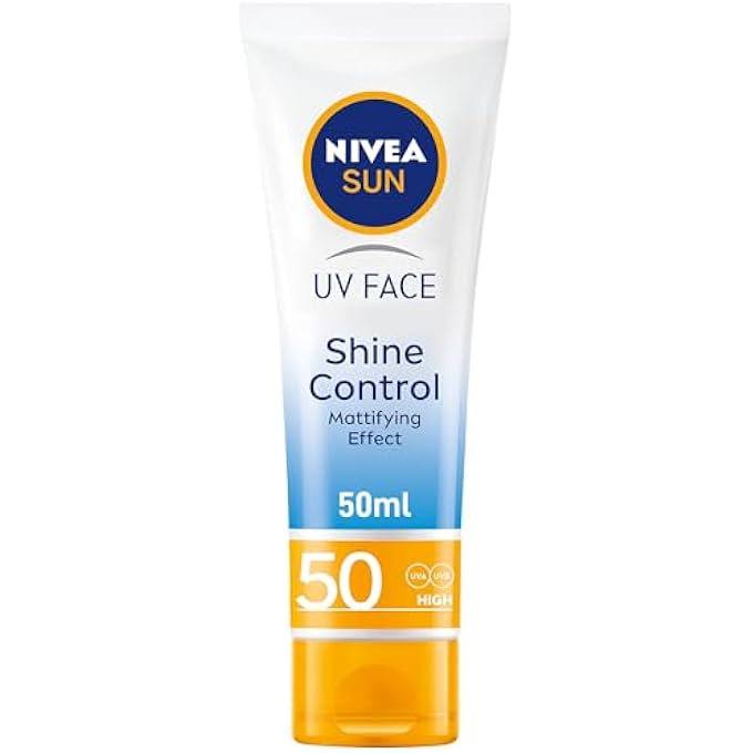 Nivea SUN UV FACE SHINE CONTROL SPF 50 CREAM, SUN CREAM PROTECTS AGAINST UVA/UVB RAYS AND PREMATURE SKIN AGEING, SUNSCREEN FOR DELICATE FACIAL SKIN, TUBE 50ML - Image 1